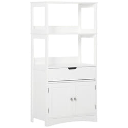 kleankin Bathroom Floor Storage Cabinet Kitchen Sideboard Standing