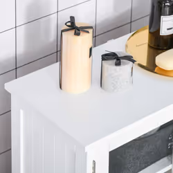 kleankin Bathroom Floor Storage Cabinet Standing Unit Kitchen Cupboard