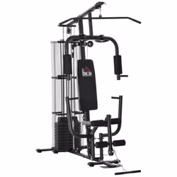 HOMCOM Multifunction Home Gym Weight Training Station Machine Black - Additional view 7