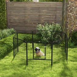 PawHut 8 Panels Heavy Duty Puppy Play Pen for Small, Medium Dogs 79Hcm