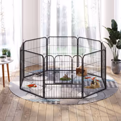 PawHut 8 Panels Heavy Duty Puppy Play Pen for Small, Medium Dogs 79Hcm - Additional view 5