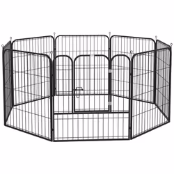 PawHut 8 Panels Heavy Duty Puppy Play Pen for Small, Medium Dogs 79Hcm - Additional view 7