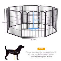 PawHut 8 Panels Heavy Duty Puppy Play Pen for Small, Medium Dogs 79Hcm - Additional view 8