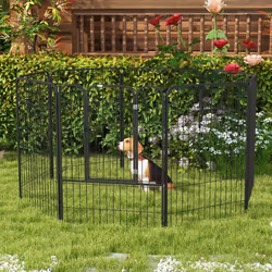 PawHut 8 Panels Heavy Duty Puppy Play Pen for Large, Medium Dogs 100Hcm