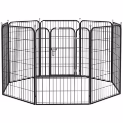 PawHut 8 Panels Heavy Duty Puppy Play Pen for Large, Medium Dogs 100Hcm - Additional view 5