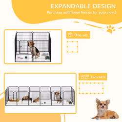 PawHut 8 Panels Heavy Duty Puppy Play Pen for Large, Medium Dogs 100Hcm - Additional view 7