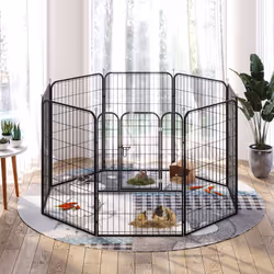 PawHut 8 Panels Heavy Duty Puppy Play Pen for Large, Medium Dogs 100Hcm - Additional view 8