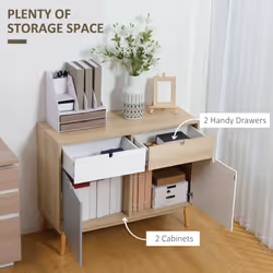 HOMCOM Sideboard Storage Cabinet Kitchen Cupboard with Drawers for Bedroom
