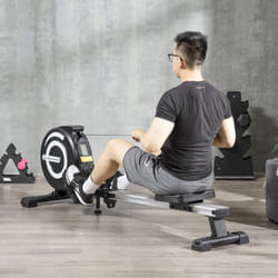 HOMCOM Fitness Adjustable Magnetic Rowing Machine Rower w/ LCD Digital Monitor