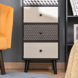 HOMCOM Chest of Drawers, 5 Drawer Storage Organiser Unit Bedroom, Black - Additional view 4