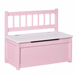 2 In 1 Wooden Toy Box, Kids Seat Bench Storage Chest, 60 x 30 x 50cm - Additional view 8