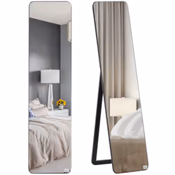 HOMCOM Full Length Mirror Free Standing or Wall Mount Dressing Bedroom Black - Additional view 8