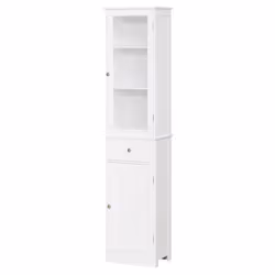 kleankin Storage Cabinet Organizer Tower w/ Multiple Shelves & Drawer