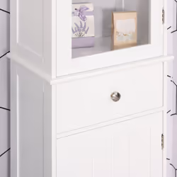 kleankin Storage Cabinet Organizer Tower w/ Multiple Shelves & Drawer - Additional view 8