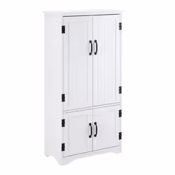 HOMCOM Accent Floor Storage Cabinet Kitchen Cupboard with 2 Large Doors