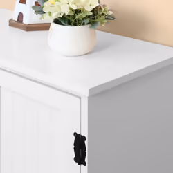 HOMCOM Accent Floor Storage Cabinet Kitchen Cupboard with 2 Large Doors - Additional view 5