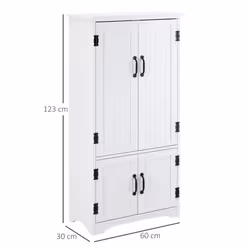 HOMCOM Accent Floor Storage Cabinet Kitchen Cupboard with 2 Large Doors - Additional view 8