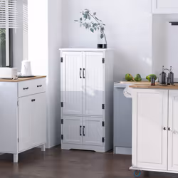 HOMCOM Accent Floor Storage Cabinet Kitchen Cupboard with 2 Large Doors - Additional view 9