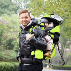 HOMCOM Baby Hiking Backpack Carrier w/ Detachable Rain Cover for Toddlers Green