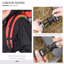 HOMCOM Baby Hiking Backpack Carrier w/ Detachable Rain Cover for Toddlers Red
