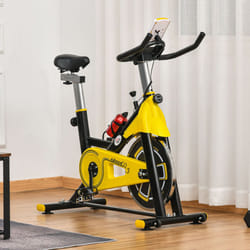HOMCOM Exercise Bike w/ 6kg Flywheel Belt Drive, Adjustable Resistance