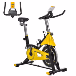 HOMCOM Exercise Bike w/ 6kg Flywheel Belt Drive, Adjustable Resistance - Additional view 8