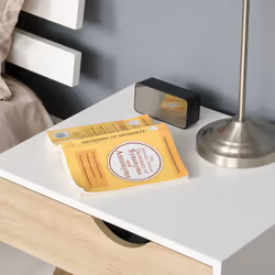 HOMCOM Bedside Table with Drawer & Shelf, Nightstand, End Table for Bedroom - Additional view 7