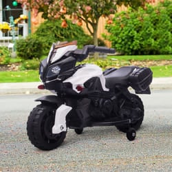 HOMCOM Kids 6V Electric Motorcycle Ride-On Toy Battery 18 - 48 months White