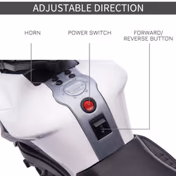 HOMCOM Kids 6V Electric Motorcycle Ride-On Toy Battery 18 - 48 months White