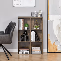 HOMCOM Cabinet Bookcase Storage Shelves Display for Study, Home