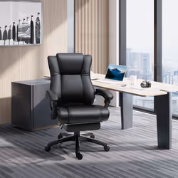 Vinsetto Executive Home Office Chair, Computer Chair, with Foot Rest, Black - Additional view 7