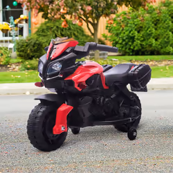 HOMCOM Kids 6V Electric Motorcycle Ride-On Toy Battery 18 - 48 months Red
