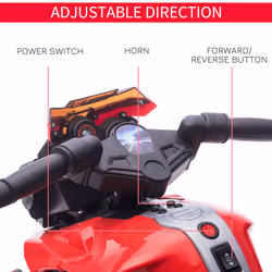 HOMCOM Kids 6V Electric Motorcycle Ride-On Toy Battery 18 - 48 months Red
