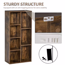 HOMCOM Bookcase Modern Bookshelf Display Cabinet for Home Office Study - Additional view 4