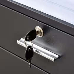 Vinsetto Mobile File Cabinet Lockable Documents Storage w/ 5 Wheels Black - Additional view 7