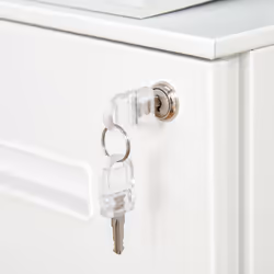 Vinsetto Mobile Lockable File Cabinet w/ Adjustable Hanging File Folder, White