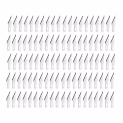 Set of 100x Fine Point Blades, Silver, 11