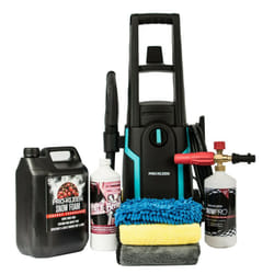 Pressure Washer 1.6kW Car & Patio Cleaning Kits - Cherry Snow Foam 5L, Karcher Snow Foam Lance, Troll's Breath 1L & Microfibre Kit