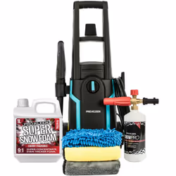 Pressure Washer 1.6kW Car & Patio Cleaning Kits - Cherry Snow Foam 1L, Karcher Snow Foam Lance & Microfibre Kit
