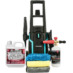 Pressure Washer 1.6kW Car & Patio Cleaning Kits - Cherry Snow Foam 1L, Karcher Snow Foam Lance & Microfibre Kit
