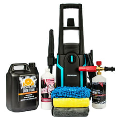Pressure Washer 1.6kW Car & Patio Cleaning Kits - Orange Snow Foam 5L, Karcher Snow Foam Lance, Troll's Breath 1L & Microfibre Kit