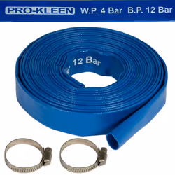 Layflat Blue Hose Pipe PVC Flood Drainage - 10M