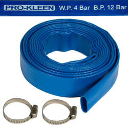 Layflat Blue Hose Pipe PVC Flood Drainage - 5M
