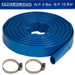 Layflat Blue Hose Pipe PVC Flood Drainage - 15M