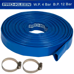 Layflat Blue Hose Pipe PVC Flood Drainage - 20M