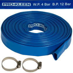 Layflat Blue Hose Pipe PVC Flood Drainage - 20M