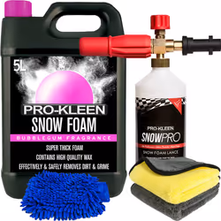 Pro-Kleen Bubblegum Snow Foam 5L Detailing Kits - 1 x ProKleen Karcher Lance, Mitt & 2 Cloths