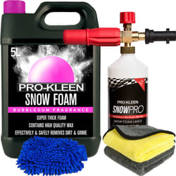Pro-Kleen Bubblegum Snow Foam 5L Detailing Kits - 1 x ProKleen Karcher Lance, Mitt & 2 Cloths