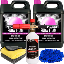 Pro-Kleen Bubblegum Snow Foam 10L Detailing Kits - 1 x ProKleen Karcher Lance, Mitt & 2 Cloths