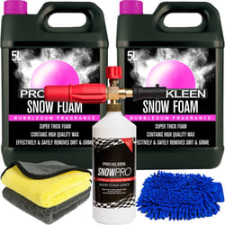 Pro-Kleen Bubblegum Snow Foam 10L Detailing Kits - 1 x ProKleen Karcher Lance, Mitt & 2 Cloths